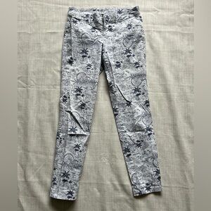 White and Blue Patterned Pants